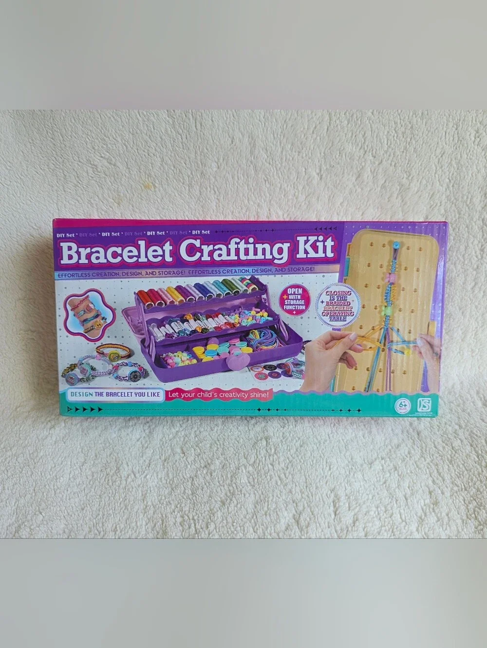 New Friendship Bracelet Making Kit crafting & art supplies with storage, age 6+